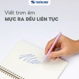  Combo 5/20 cây bút gel xóa được Mazzic Thiên Long GELE-006 ngòi 0.5mm có gôm tẩy chuyên dụng trên thân - mực xanh/tím 