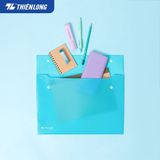  Combo 5/10 bìa nút màu Pastel F4 Thiên Long CBF-003 sức chứa 125 tờ A4 phù hợp học sinh, văn phòng lưu trữ tài liệu 