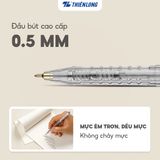  Combo 5 bút bi Thiên Long TL-105 ngòi 0.5mm mực xanh/đỏ/đen thân bút màu pastel thời trang tự động thu ngòi thân màu pastel PRO 027 