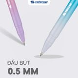  Combo 5/20 cây bút gel xóa được Mazzic Thiên Long GELE-006 ngòi 0.5mm có gôm tẩy chuyên dụng trên thân - mực xanh/tím 