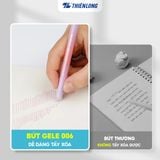  Combo 5/20 cây bút gel xóa được Mazzic Thiên Long GELE-006 ngòi 0.5mm có gôm tẩy chuyên dụng trên thân - mực xanh/tím 