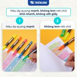  Combo 5/10/20 bút dạ quang Thiên Long HL-03 bút highlight 2 đầu bút màu tươi sáng phản quang tốt dùng đánh dấu, ghi chú 