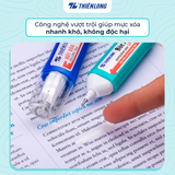  Bút xóa Thiên Long CP-02 thiết kế trẻ trung, mực xóa nhanh khô, che phủ tốt, an toàn với người dùng và không độc hại tới môi trường 