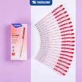  Combo 5 bút bi Thiên Long TL-027 mực xanh/đỏ/đen ngòi 0.5mm dạng bấm cò, nét viết đều dành cho học sinh, văn phòng 