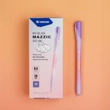  Combo 5/20 cây bút gel xóa được Mazzic Thiên Long GELE-006 ngòi 0.5mm có gôm tẩy chuyên dụng trên thân - mực xanh/tím 