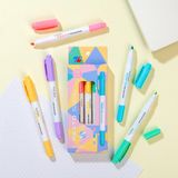  Hộp bút dạ quang 5 cây đủ 5 màu pastel Thiên Long Pazto HL-016 không làm lem chữ, không để lại vết khi photocopy, màu sắc dịu mát và rửa được 