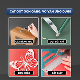  Dao rọc giấy Thiên Long KN-009 thiết kế tiện dụng chắc chắn, lưỡi dao sắt bén, khóa tự động thông minh an toàn cho người dùng 