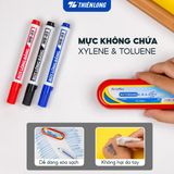  Combo 5 bút lông bảng xóa được Thiên Long WB-03 nét 2.5mm mực xanh/đỏ/đen không độc hại bơm mực dễ dàng 