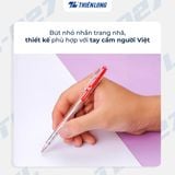  Hộp 20 cây bút bi Thiên Long TL-027 mực xanh/đỏ/đen ngòi 0.5mm dạng bấm cò, nét viết đều dành cho học sinh, văn phòng 