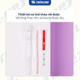  Hộp 20 cây bút bi Thiên Long TL-027 mực xanh/đỏ/đen ngòi 0.5mm dạng bấm cò, nét viết đều dành cho học sinh, văn phòng 