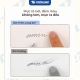  Hộp 20 cây bút bi Thiên Long TL-027 mực xanh/đỏ/đen ngòi 0.5mm dạng bấm cò, nét viết đều dành cho học sinh, văn phòng 