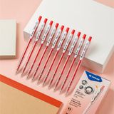  Hộp 20 cây bút bi Thiên Long TL-105 ngòi 0.5mm mực xanh/đỏ/đen thân bút màu pastel thời trang tự động thu ngòi PRO 027 