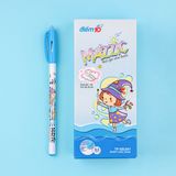  Combo 5 cây bút gel xóa được Thiên Long TP-GELE01 ngòi 0.5mm mực xanh/đen/tím bút viết trơn mượt, có gôm trên nắp 
