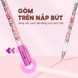  Hộp 20 cây bút gel xóa được Thiên Long TP-GELE01 ngòi 0.5mm mực xanh/đen/tím bút viết trơn mượt, có gôm trên nắp 