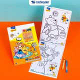  Tập tô màu các nhân vật hoạt hình Disney tùy chọn cho bé yêu thỏa thích sáng tạo - tặng kèm 8 bút sáp màu 