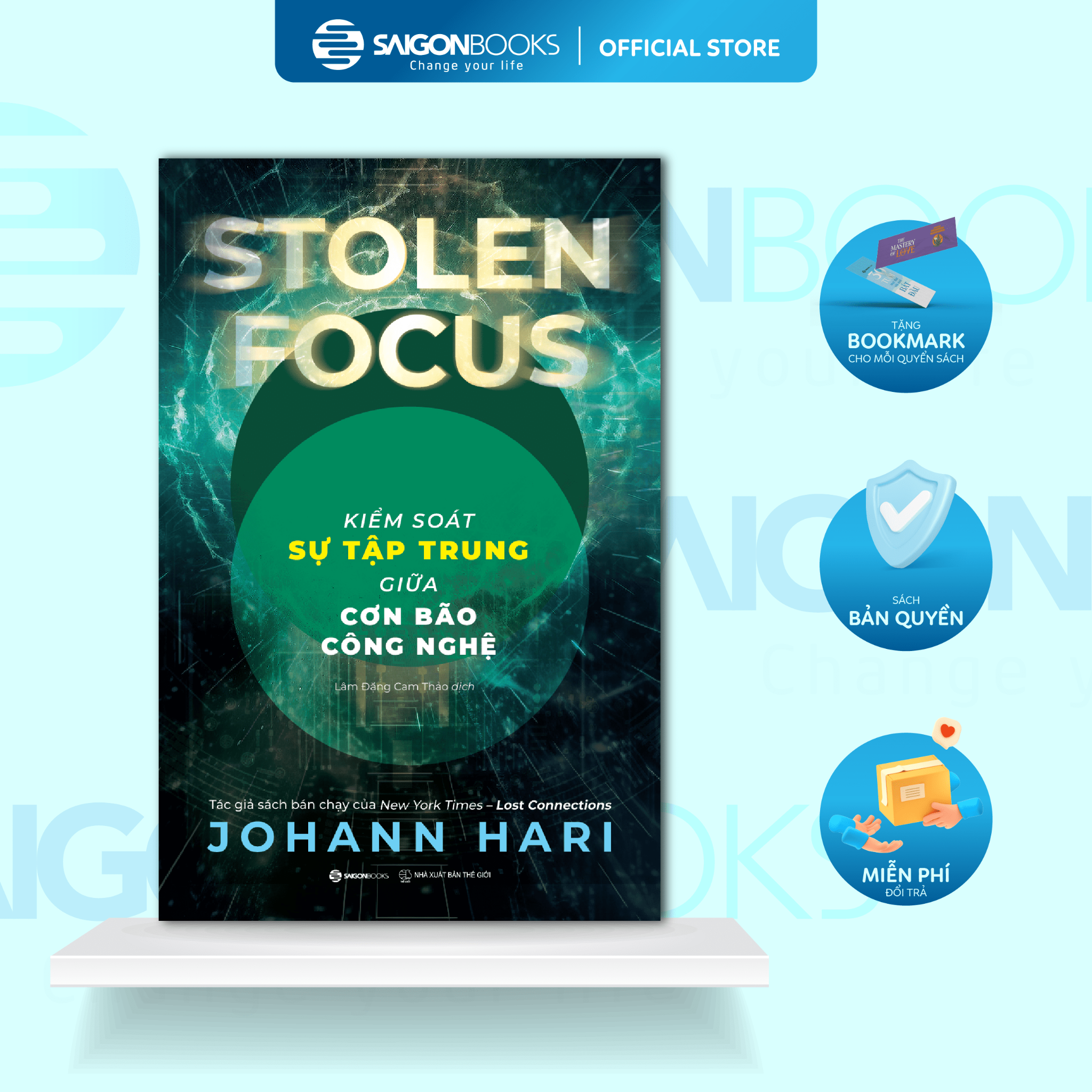  SÁCH - Kiểm soát sự tập trung giữa cơn bão công nghệ - Tác giả Johann Hari 