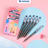 Combo 5/20 bút bi Thiên Long TP-06 ngòi 0.5mm mực xanh/đen dạng bấm cò, có vân cầm tay giúp giảm trơn trượt khi viết-Màu thân bút ngẫu nhiên 