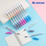  Hộp 20 cây bút gel xóa được Thiên Long TP-GELE01 ngòi 0.5mm mực xanh/đen/tím bút viết trơn mượt, có gôm trên nắp 