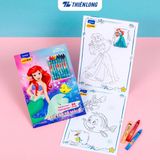  Tập tô màu các nhân vật hoạt hình Disney tùy chọn cho bé yêu thỏa thích sáng tạo - tặng kèm 8 bút sáp màu 
