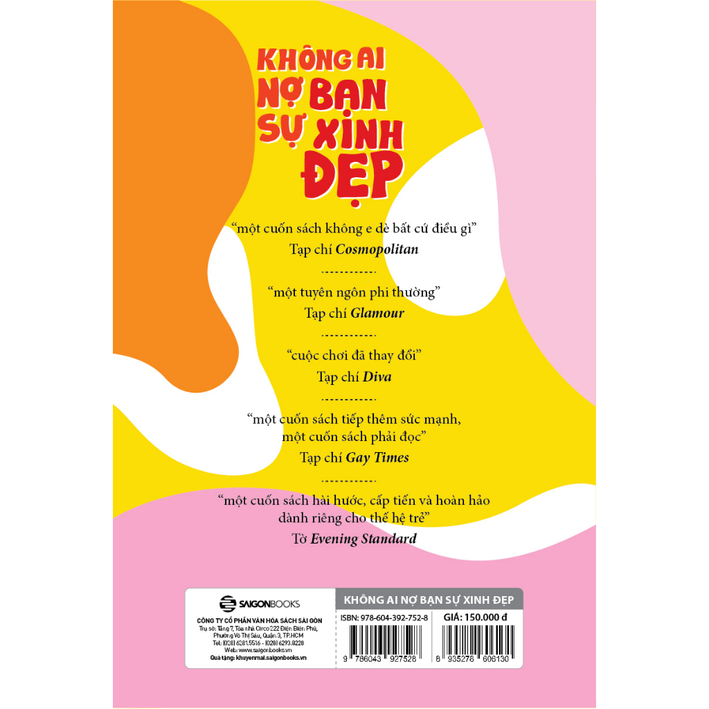 Sách - Không Ai Nợ Bạn Sự Xinh Đẹp - Tác giả Florence Given 
