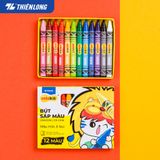  Bút sáp màu Thiên Long Colokit CR-C016 có 12 màu tươi sáng tiêu chuẩn Châu Âu an toàn cho trẻ em tô màu, vẽ tranh 