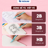  Combo 5/10/20 cây bút chì bấm Thiên Long PC-030 ngòi 2mm dễ thay ruột, tích hợp chuốt chì trên thân bút tiện lợi - Màu thân pastel giao ngẫu nhiên 