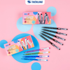  Combo 5/20 bút bi Thiên Long TP-06 ngòi 0.5mm mực xanh/đen dạng bấm cò, có vân cầm tay giúp giảm trơn trượt khi viết-Màu thân bút ngẫu nhiên 