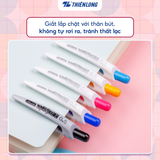  Combo 5/20 bút bi Thiên Long TP-06 ngòi 0.5mm mực xanh/đen dạng bấm cò, có vân cầm tay giúp giảm trơn trượt khi viết-Màu thân bút ngẫu nhiên 