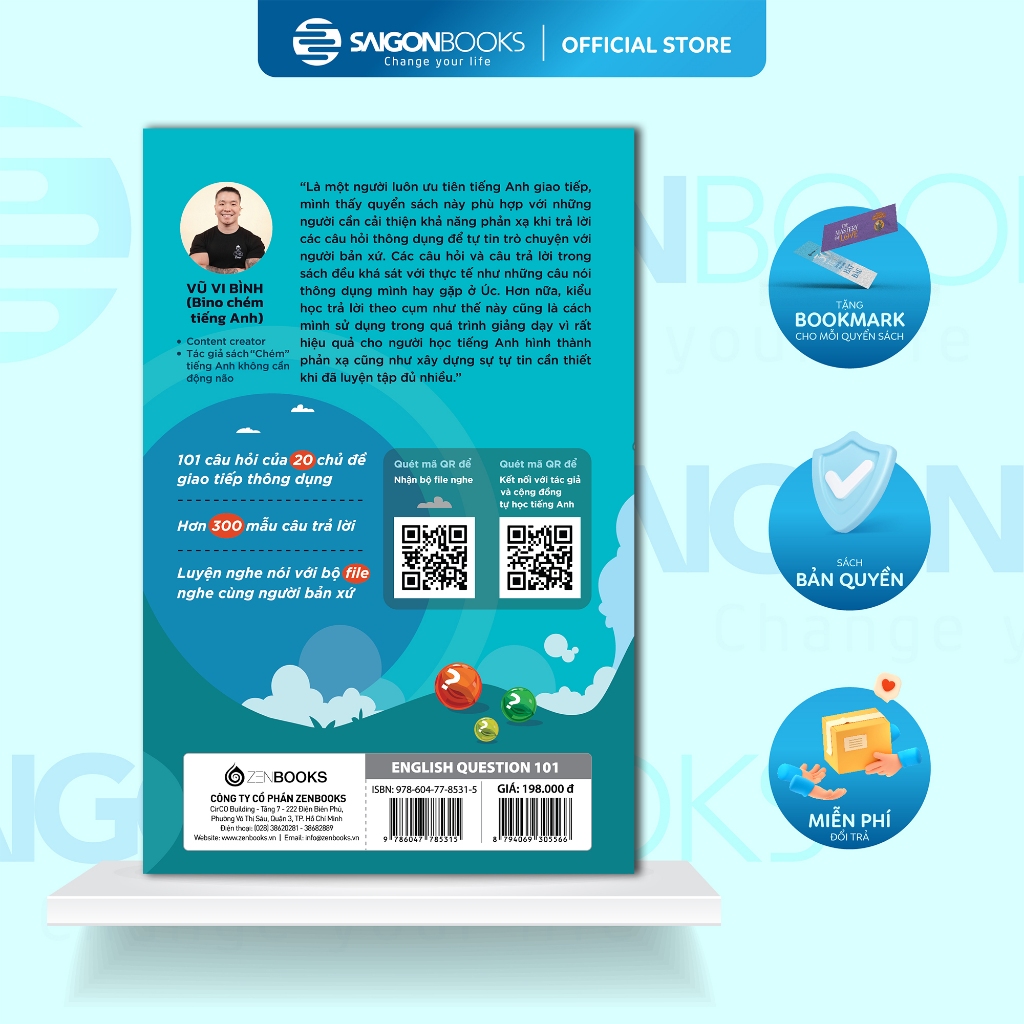  Sách - English Question 101: Lộ Trình Học Giao Tiếp Qua Q&A - Tác giả: Nguyễn Thị Xuân Quỳnh 
