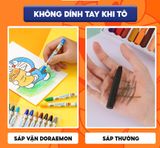  Bút sáp vặn Doraemon Thiên Long Colokit hộp 12 màu TCR-C007/DO và 18 màu TCR-C008/DO màu sắc tươi sáng, không làm dính tay và an toàn cho trẻ em 