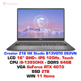  Laptop MSI Creator Z16 HX Studio B13VGTO 062VN 