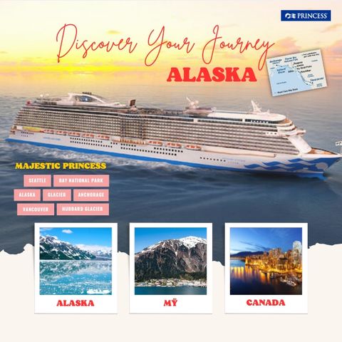 ĐỊA CỰC ALASKA TRÊN SIÊU DU THUYỀN MAJESTIC PRINCESS QUA MỸ - CANANDA