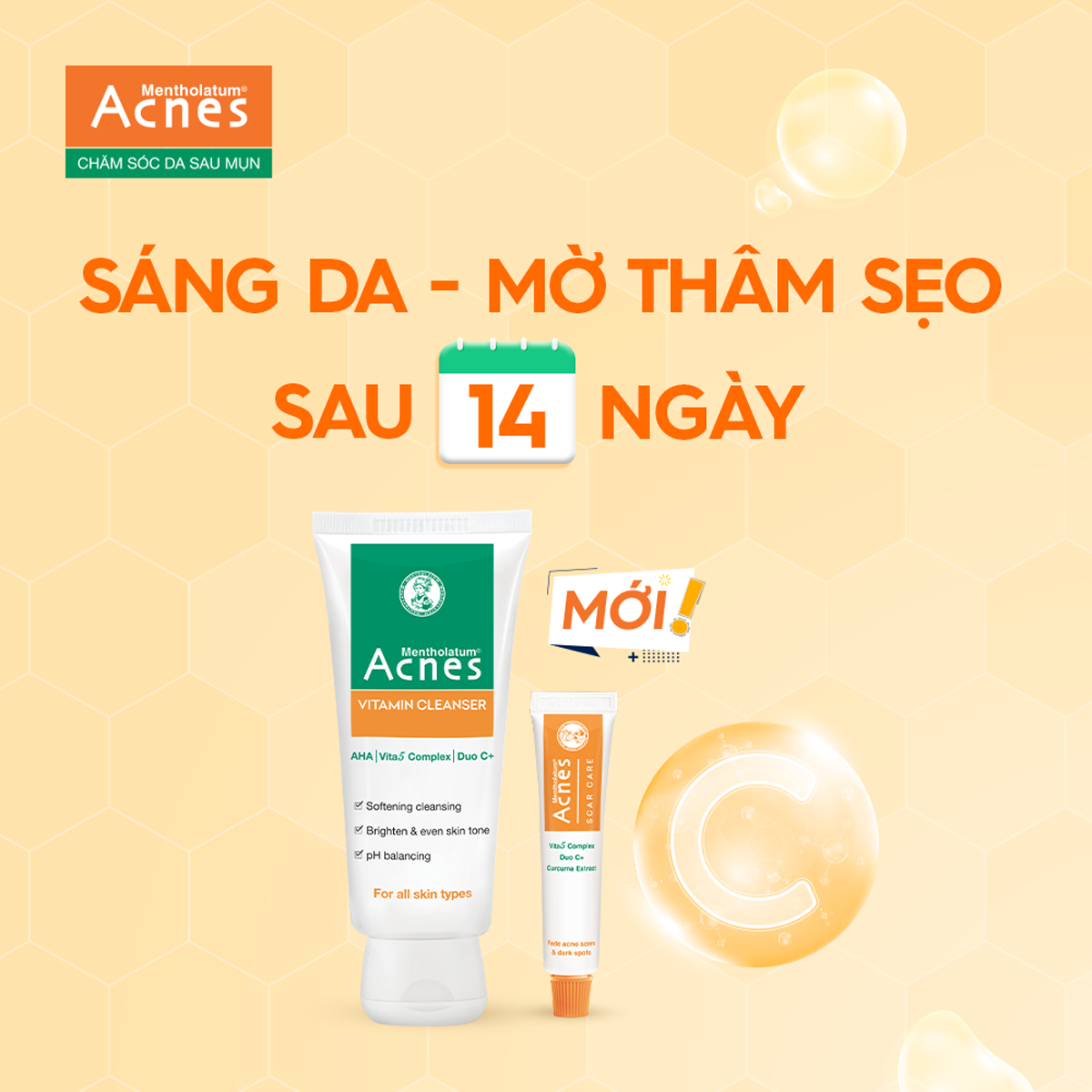  Kem Rửa Mặt ACNES Vitamin Làm Sáng Da, Mờ Sẹo Thâm 100g - Sản Phẩm Chính Hãng Tại Zitore 