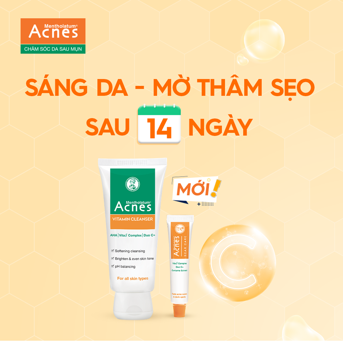  Kem Rửa Mặt ACNES Vitamin Làm Sáng Da, Mờ Sẹo Thâm 50g - Sản Phẩm Chính Hãng Tại Zitore 