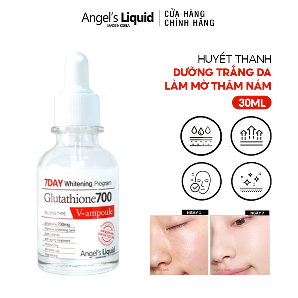  Tinh Chất ANGEL'S LIQUID Dưỡng Sáng Da, Mờ Thâm 30mL - Sản Phẩm Chính Hãng Tại Zitore 