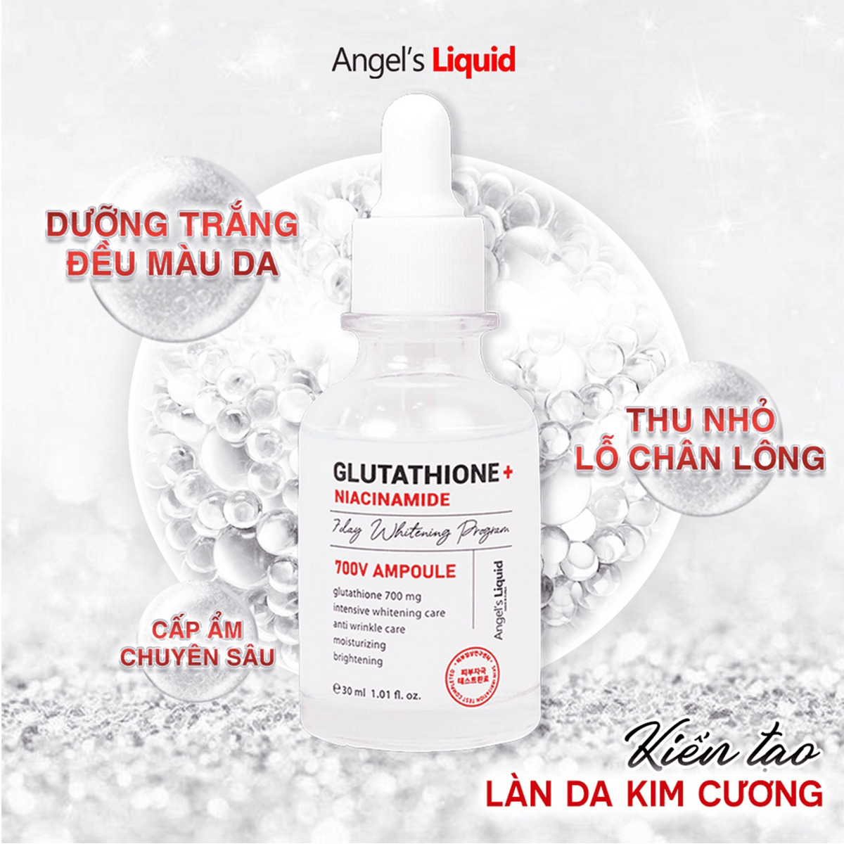  Ampoule ANGEL'S LIQUID Dưỡng Sáng Da, Mờ Thâm Nám 30ml - Sản phẩm chính hãng tại Zitore 