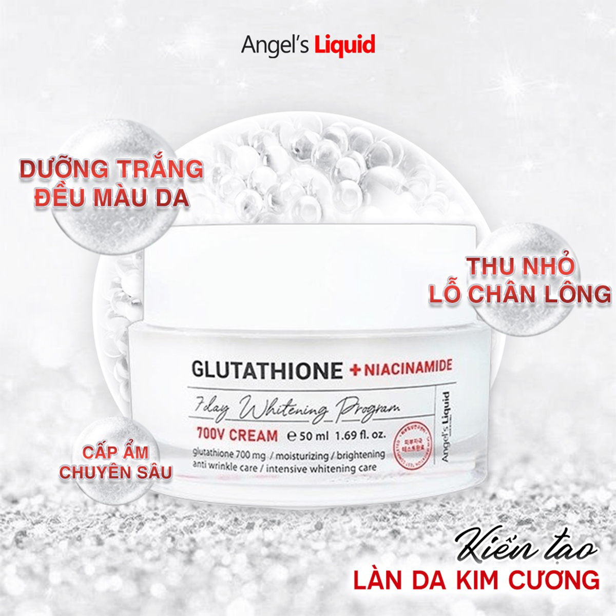  Kem Dưỡng ANGEL'S LIQUID Dưỡng Sáng Da, Mờ Thâm Nám 50mL - Sản Phẩm Chính Hãng Tại Zitore 