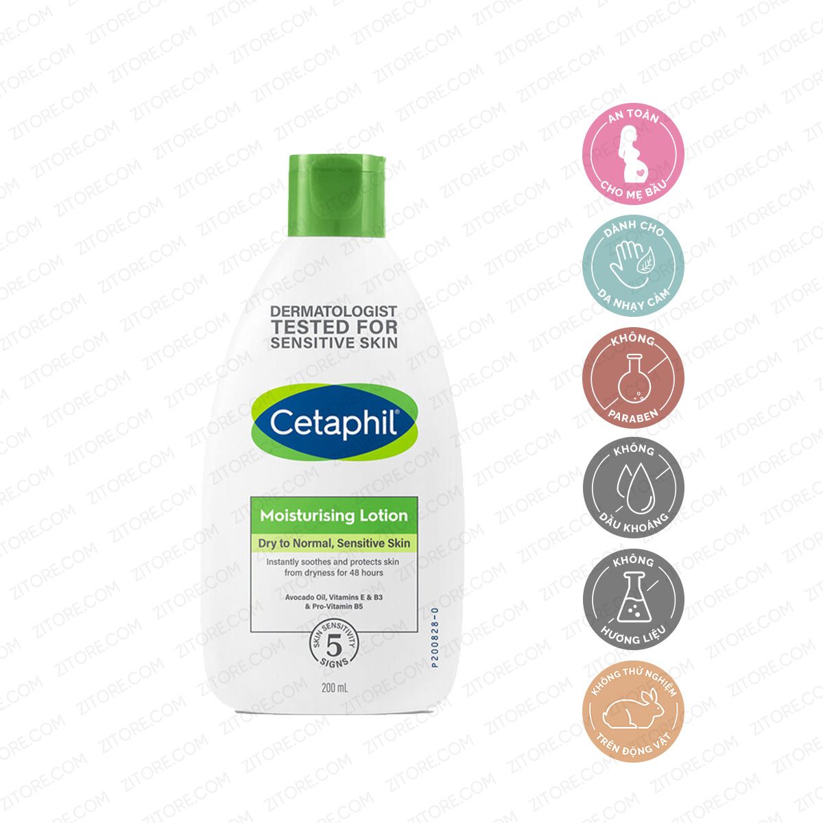  Sữa Dưỡng Ẩm CETAPHIL Cho Toàn Thân Và Da Mặt 200mL (Mới) - Sản Phẩm Chính Hãng Tại Zitore 