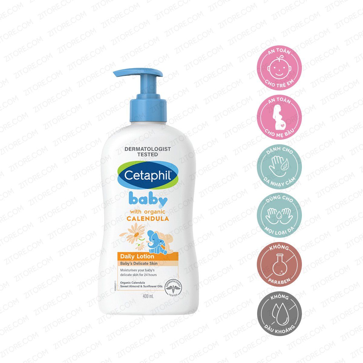  Sữa Dưỡng Ẩm CETAPHIL Cho Bé Chiết Xuất Hoa Cúc 400mL - Sản Phẩm Chính Hãng Tại Zitore 