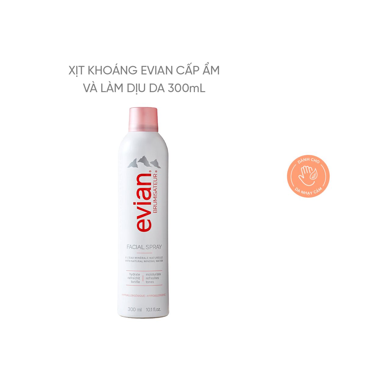  Xịt Khoáng EVIAN Cấp Ẩm Và Làm Dịu Da 300mL - Sản Phẩm Chính Hãng Tại Zitore 