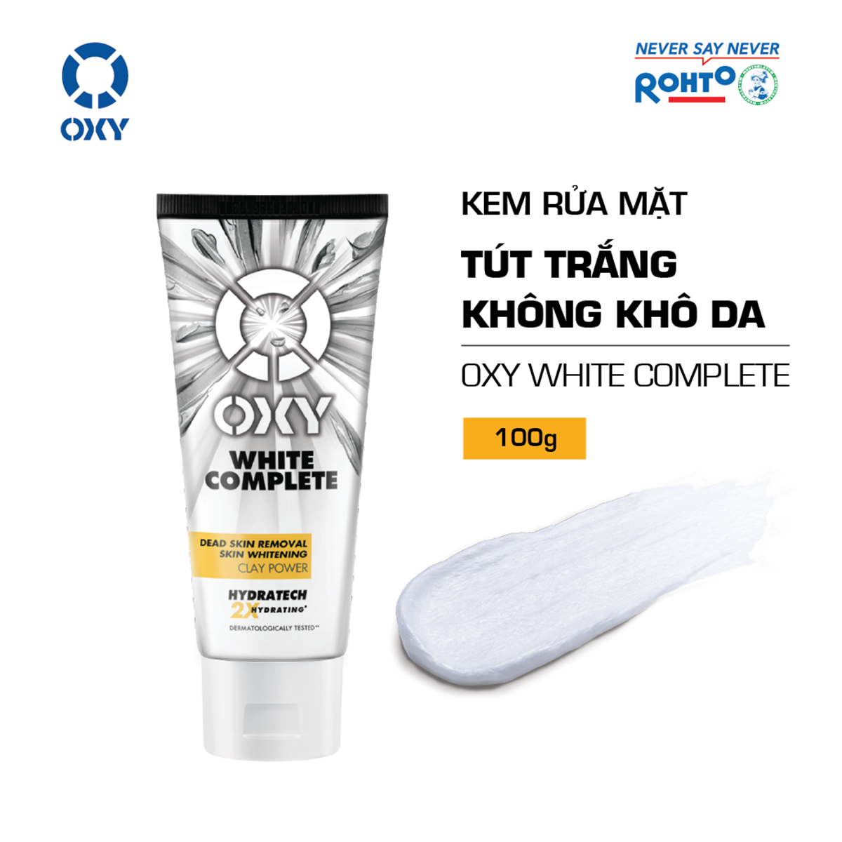  Kem Rửa Mặt OXY Tút Sáng Từ Đất Sét Trắng 100g - Sản Phẩm Chính Hãng Tại Zitore 