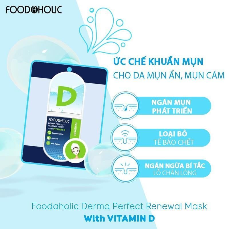  Mặt Nạ FOODAHOLIC Vitamin D Phục Hồi, Tái Tạo Da 23g - Sản Phẩm Chính Hãng Tại Zitore 