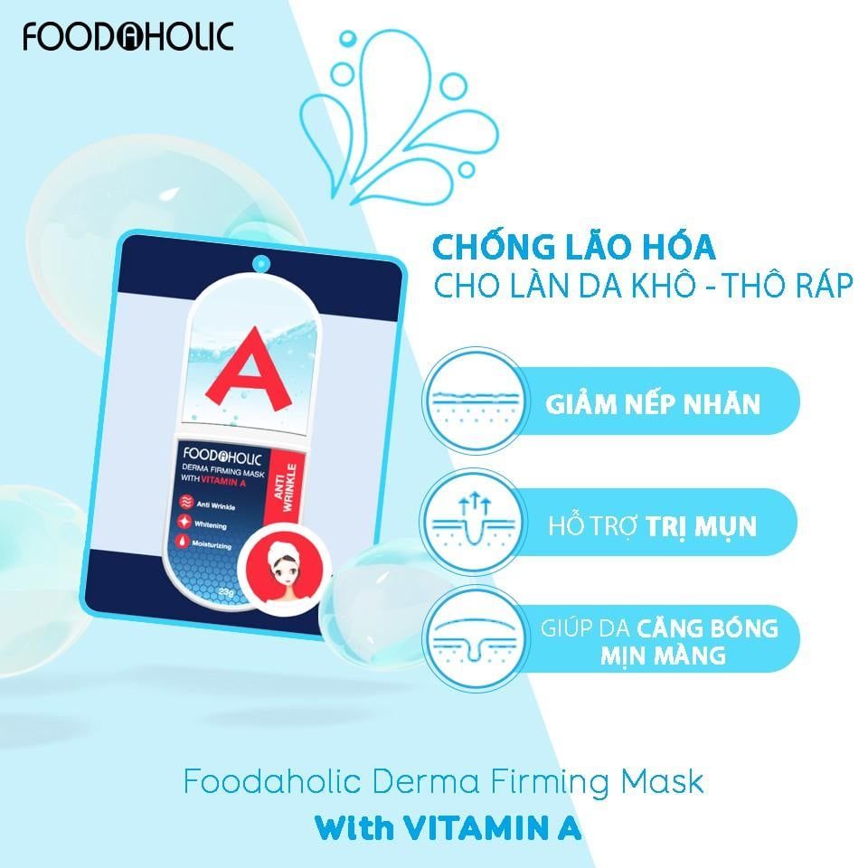  Mặt Nạ FOODAHOLIC Vitamin A Sáng Da, Ngừa Lão Hóa 23g - Sản Phẩm Chính Hãng Tại Zitore 