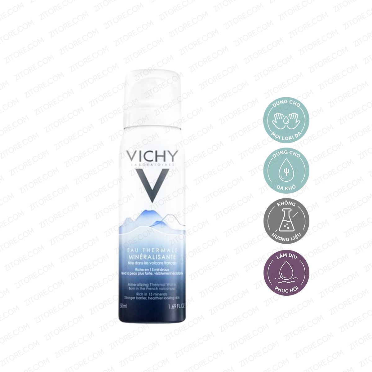  Xịt Khoáng VICHY Làm Dịu, Củng Cố & Cấp Ẩm Cho Da 50mL - Sản Phẩm Chính Hãng Tại Zitore 