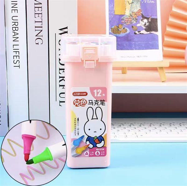 Bút Dạ Mầu Marker 2 Đầu Rui No.6726 Chính Hãng - Có Tại Hiệu Sách Mai