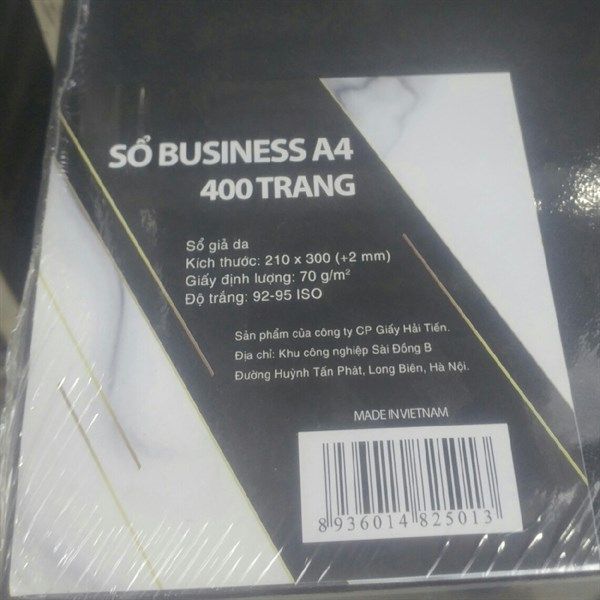 Sổ bìa giả da nẹp góc Hải Tiến Business