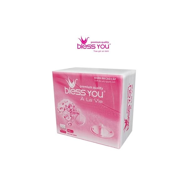 Khăn Napkin Bless You À La Vie 33x33 (48 bịch/thùng)
