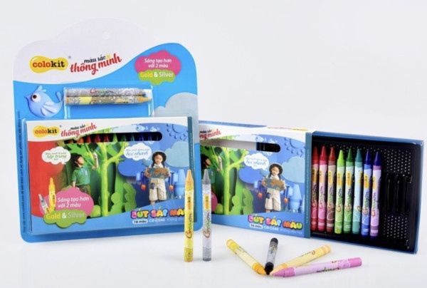 Bút Sáp Màu Colokit Cr-C040 16 Màu Chính Hãng - Có Tại Hiệu Sách Mai
