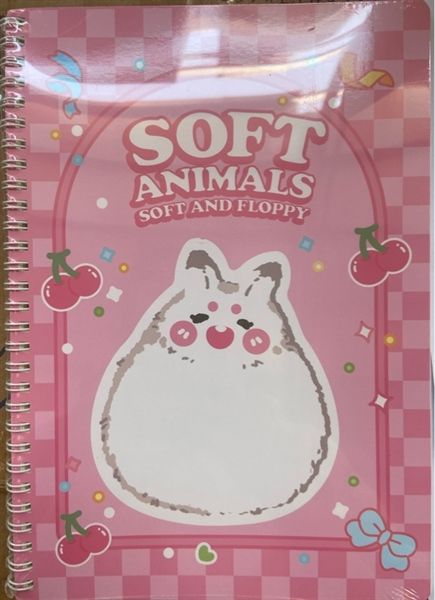 Sổ Lò Xo B5 Soft Animals - 60 Trang Kẻ Ngang Chính Hãng - Có Tại Hiệu Sách Mai