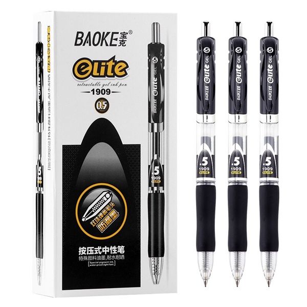 Bút gel bấm 0.5mm Baoke 1909 (12/144/1728)